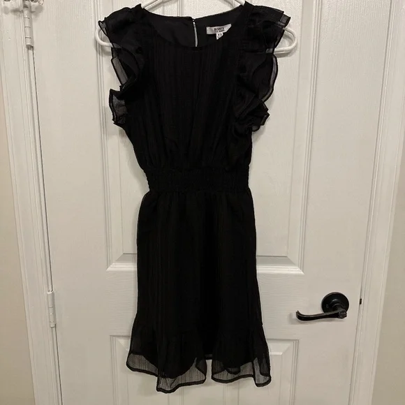 bb dakota steve madden black dress BB Dakota Steve Madden Hustle and Glow Black Plaid V-neck Tiered Mini Dress  Sz S
